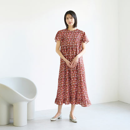 アブストラクトプリント ワンピース